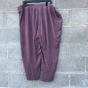 Torrid 3s Rayon Gauze Wide Leg Pull On Pants Purple Mauve Flowy Size 3 Short